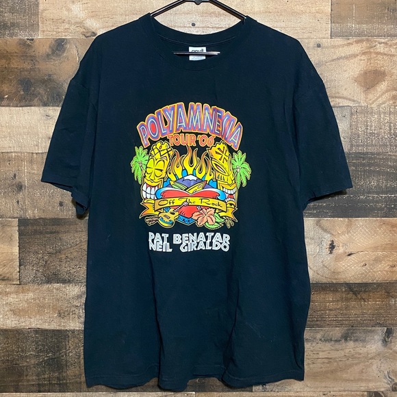 Polyamnesia Off The Rock Tour 2006 T-Shirt Pat Benatar Neil Giraldo Size XL - Picture 1 of 2